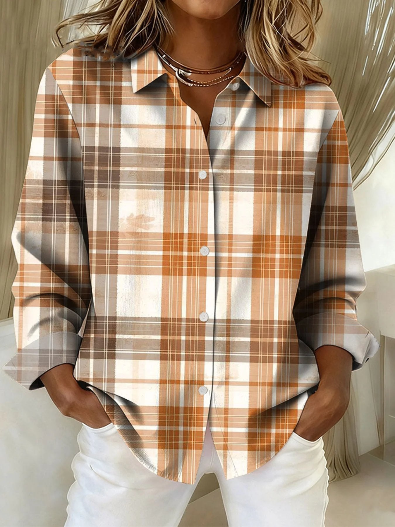 Women'S Casual Loose Printed Shirt