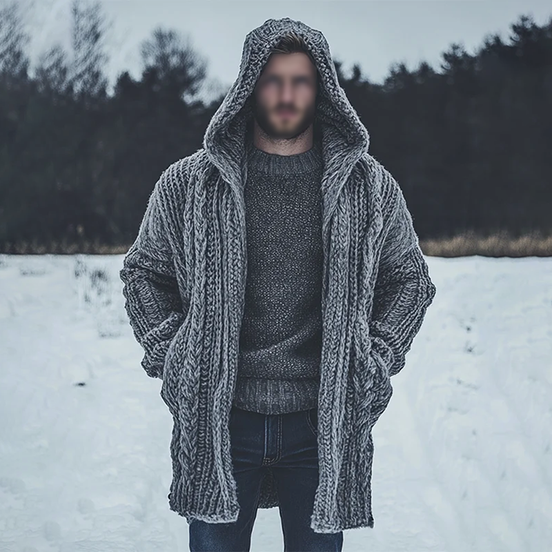 Men'S Vintage Jacquard Pocket Cozy Sweater Cardigan elevenforest