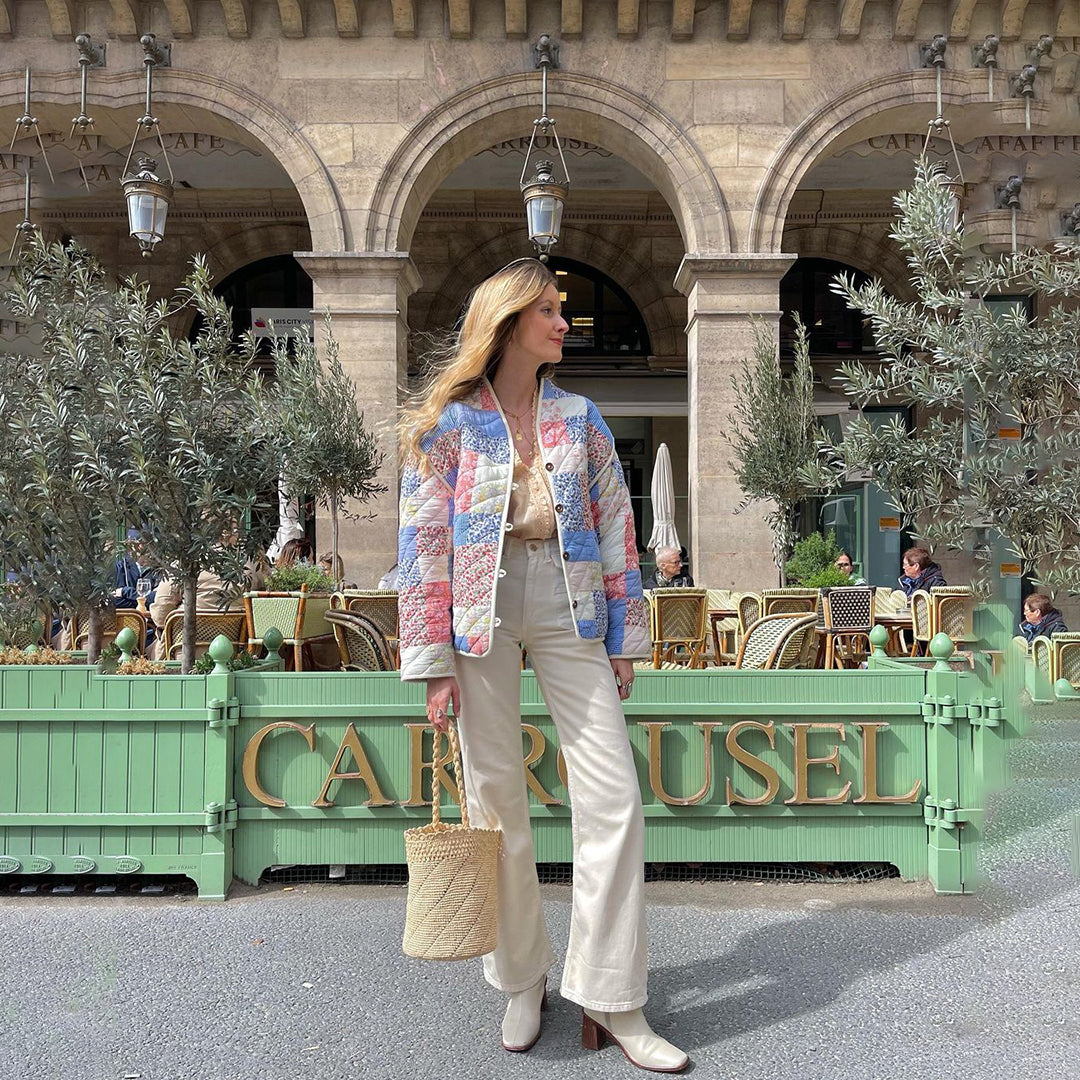 LM | stylish printed quilted jacket