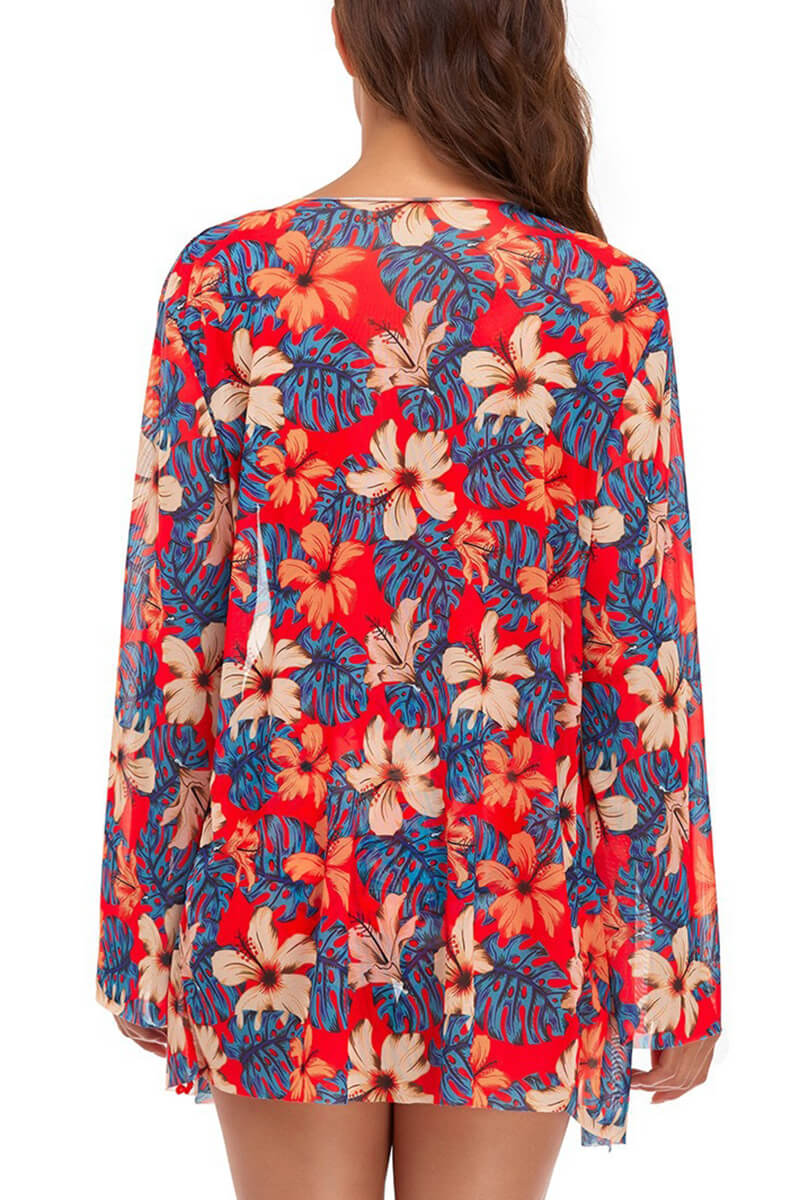 Dominique® | Orange Beach Blouse and Bikini Set