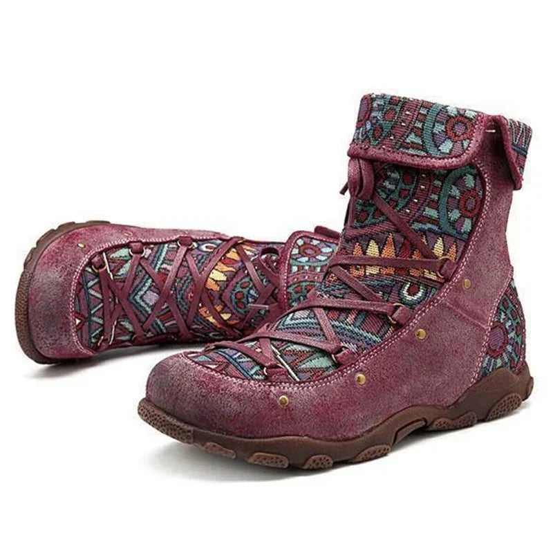 LM | Boho lace-up boots