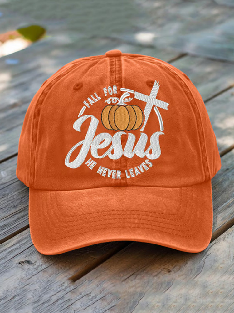 Unisex Fall For Jesus Print Baseball Cap artswardrobe