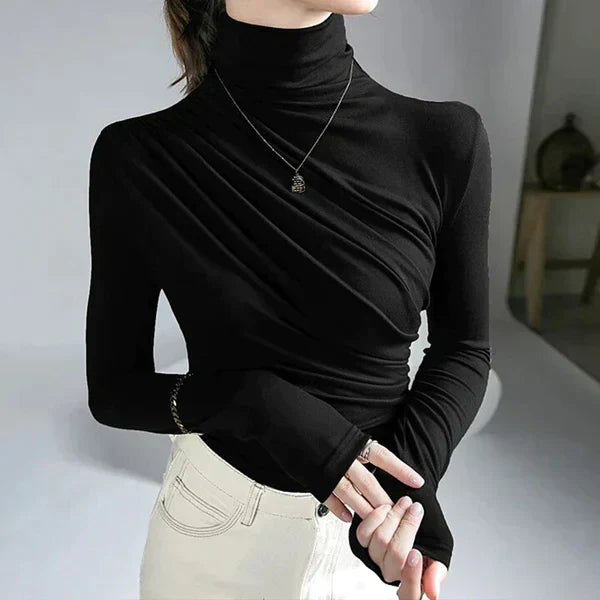 LM | Turtleneck sweater with pleats