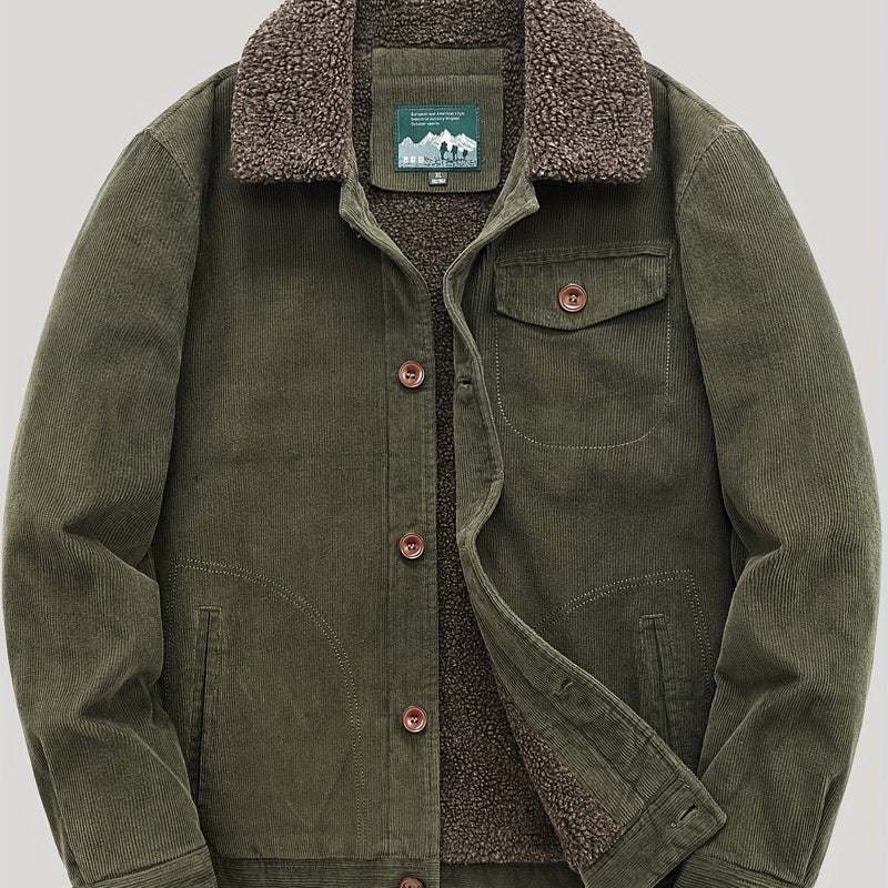 LM | Warm fleece button jacket