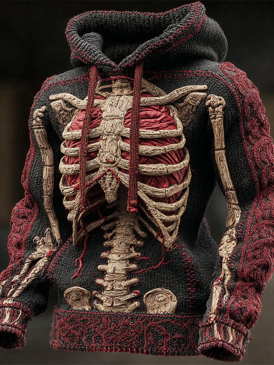 Halloween Anatomy Art Men's Hooded Sweater artswardrobe