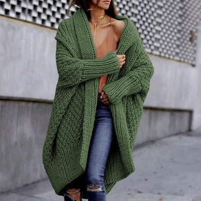 Vintage Sweater Solid Color Doll Sleeve Cardigan elevenforest