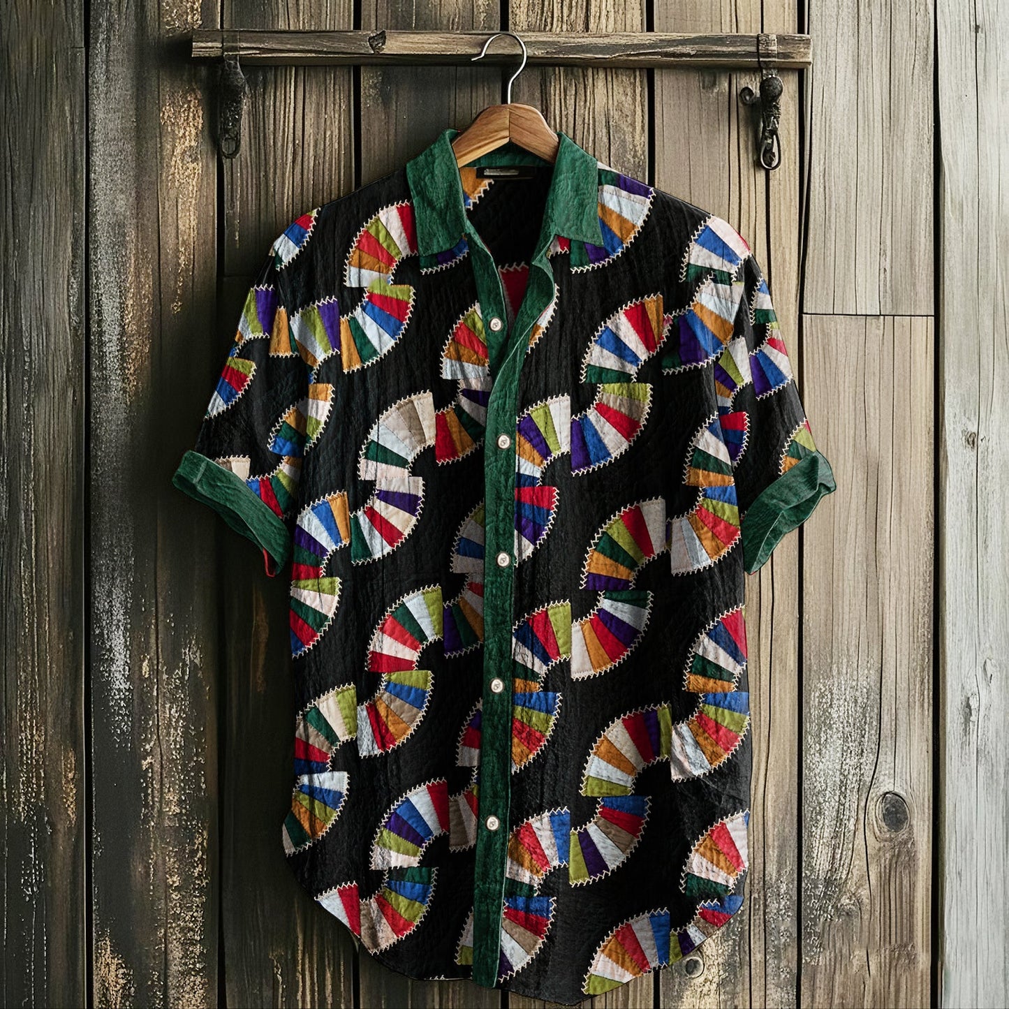 Men's Retro Indiana Amish Old Fashioned Fans Linen Shirt artswardrobe