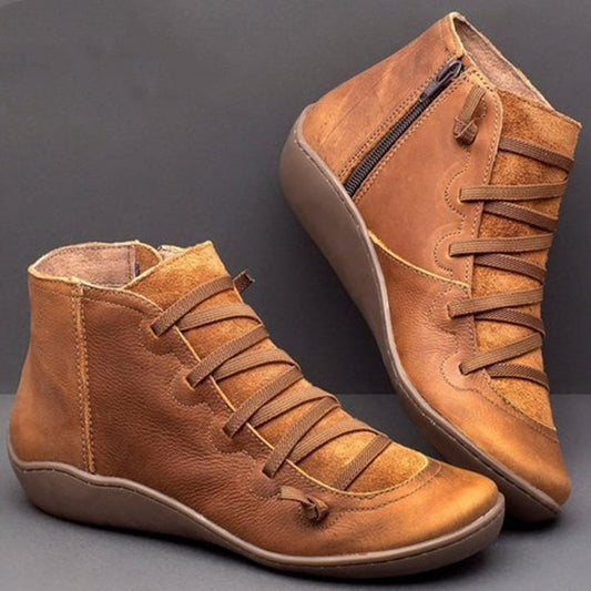 LM | Women Shoes Fashion Leather Ankle Boot