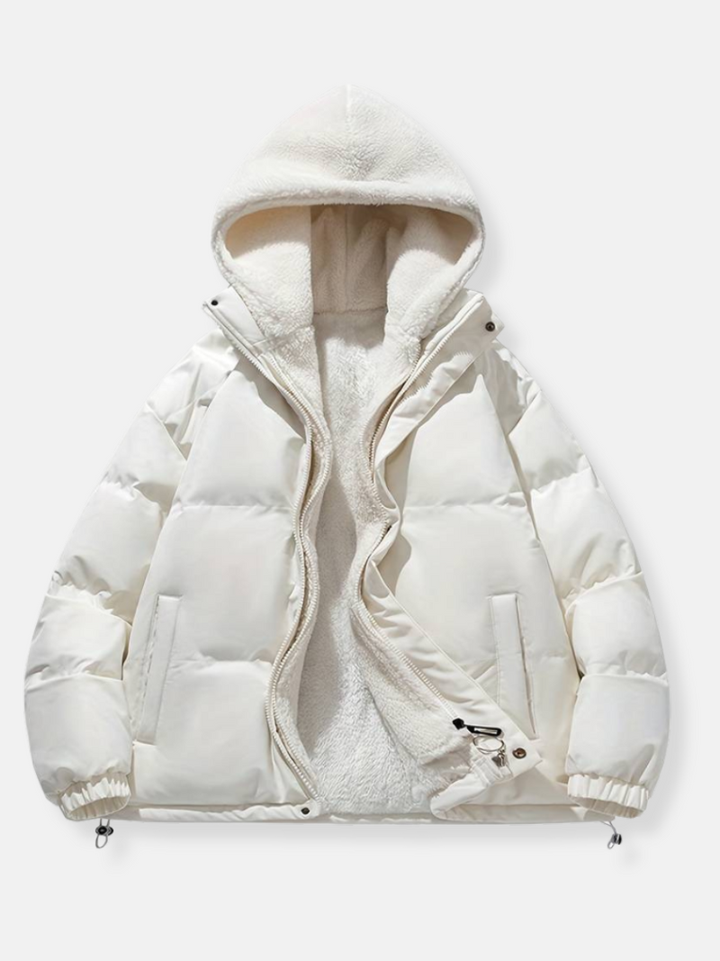 LM | Winter fur coat with zipper