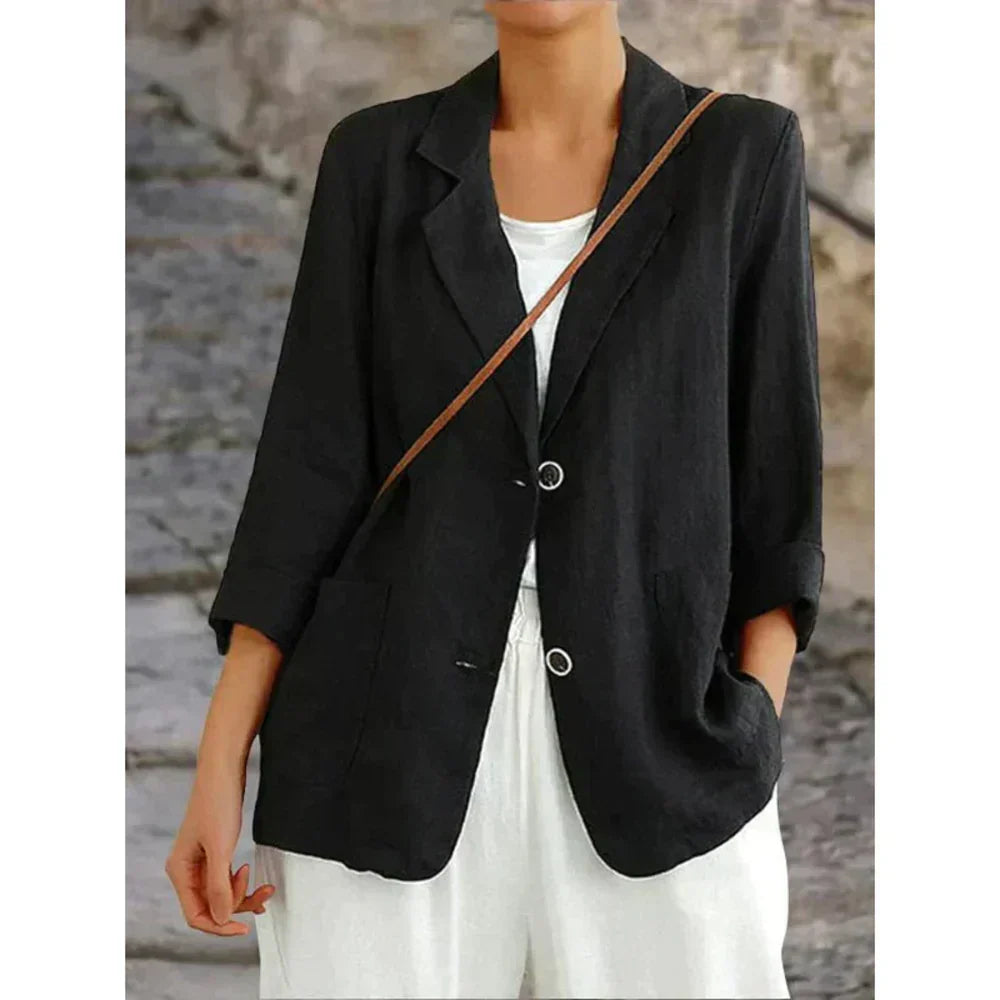 LM | refined stylish linen blazer
