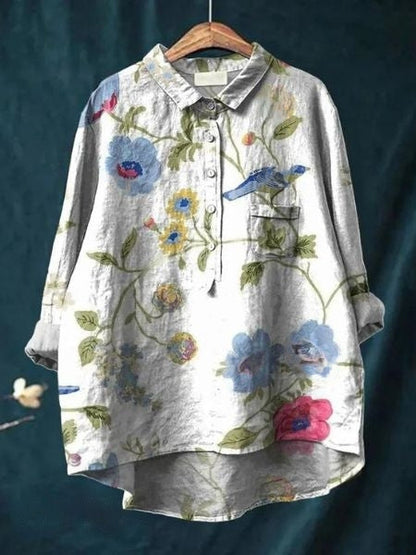 LM | Elegant and versatile floral blouse