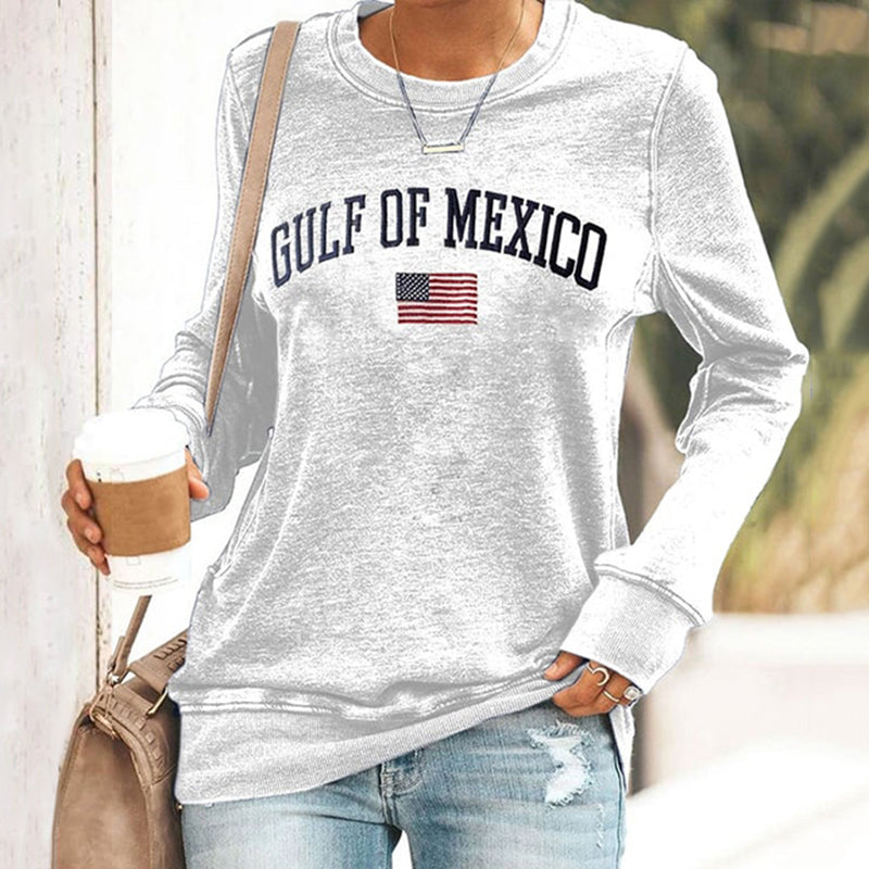 Comstylish Women's Gulf Of Mexico Print Sweatshirt