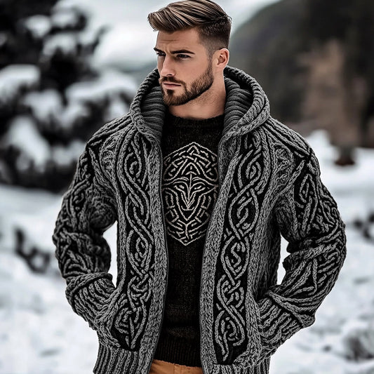 Men's Viking Kyle Style Extra Thick Hooded Zip-up Sweater artswardrobe