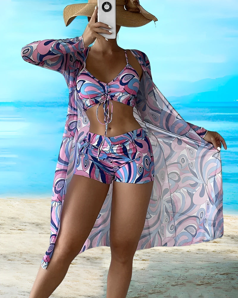 Erica® | Stylish 3 Piece Print Bikini Set