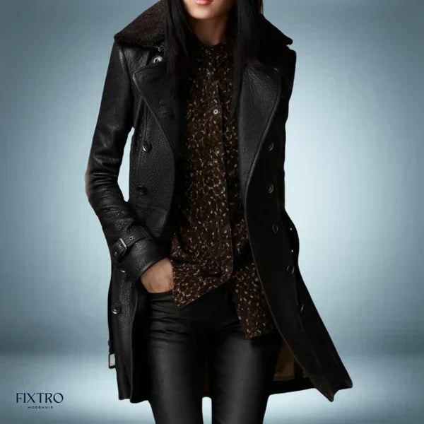 LM | long leather jacket