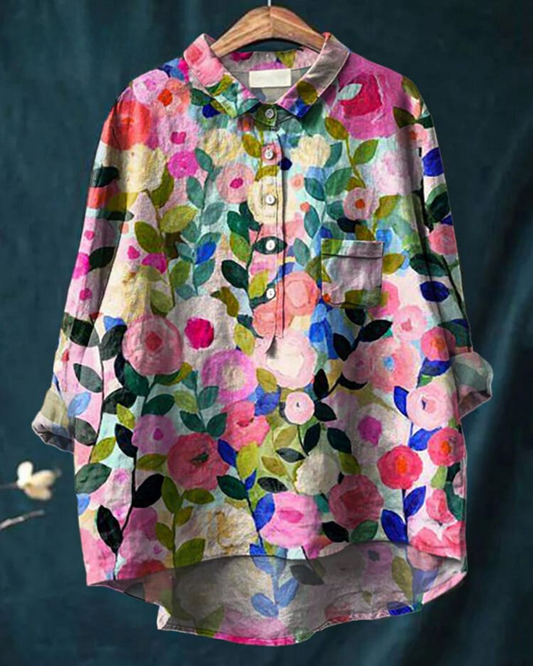 LM | Elegant and versatile floral blouse