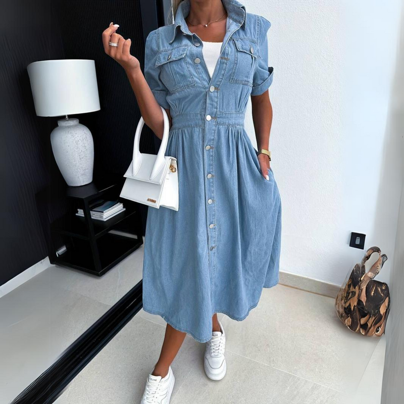 LM | Elegant vintage summer midi dress