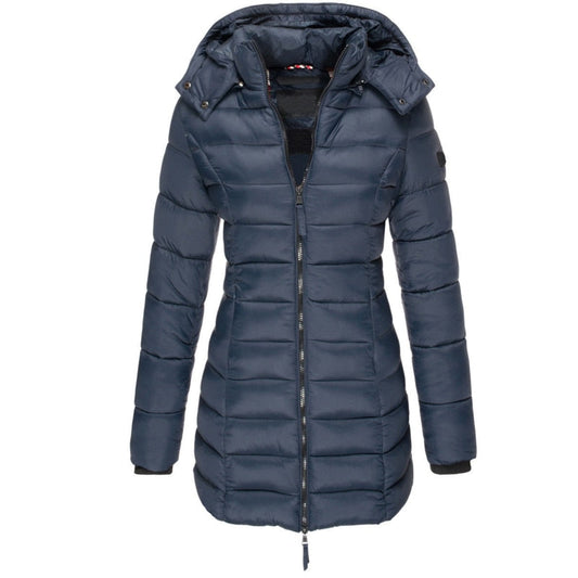 LM | Stylish down jacket with hood and zipper: Your choice for the winter