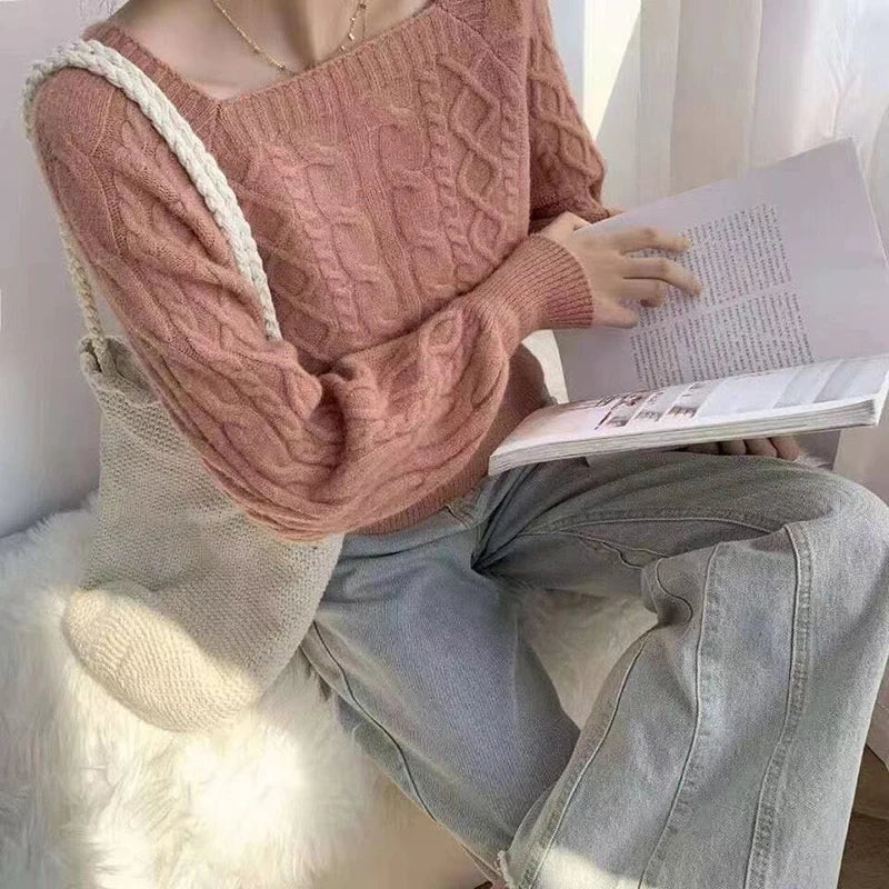 Dahlia® | Women's ribbed square collar sweater