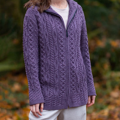 Women's Clan Pattern Zip Hooded Sweater elevenforest