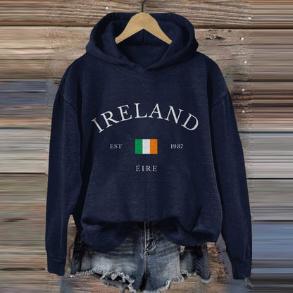 Comstylish Ireland Art Patterns Vintage Casual Hoodie