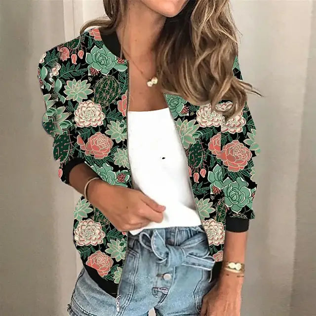 LM | Trendy Splashed Jacket for women