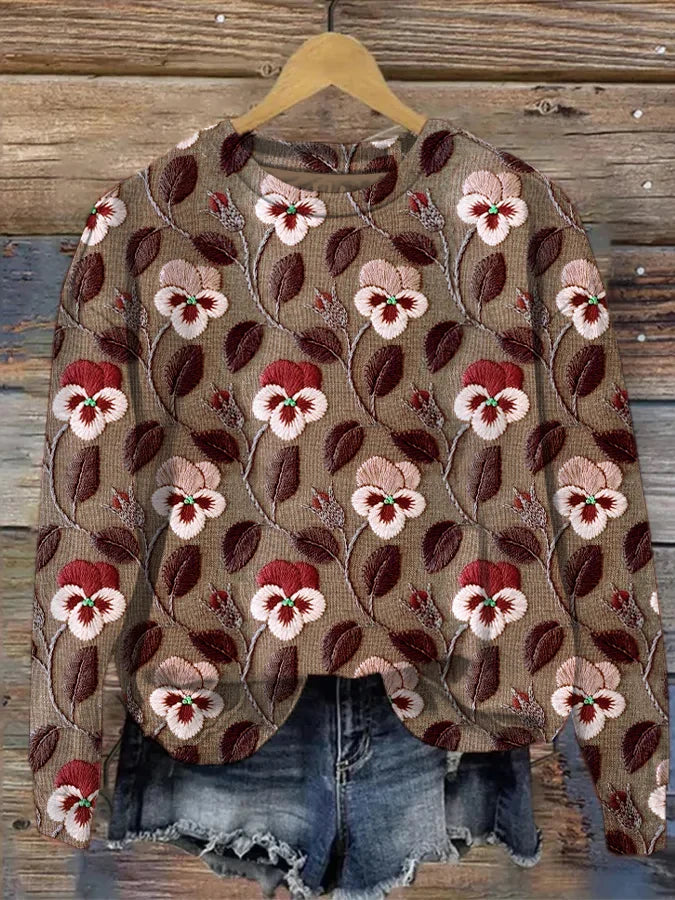 LM | Sweatshirt with graphic floral print