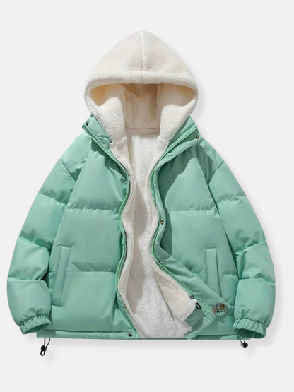 LM | Winter fur coat with zipper
