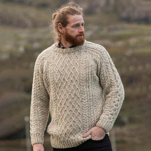 Men's Vintage Traditional Aran Sweater artswardrobe