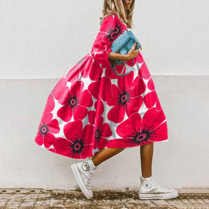 LM | Floral midi dress