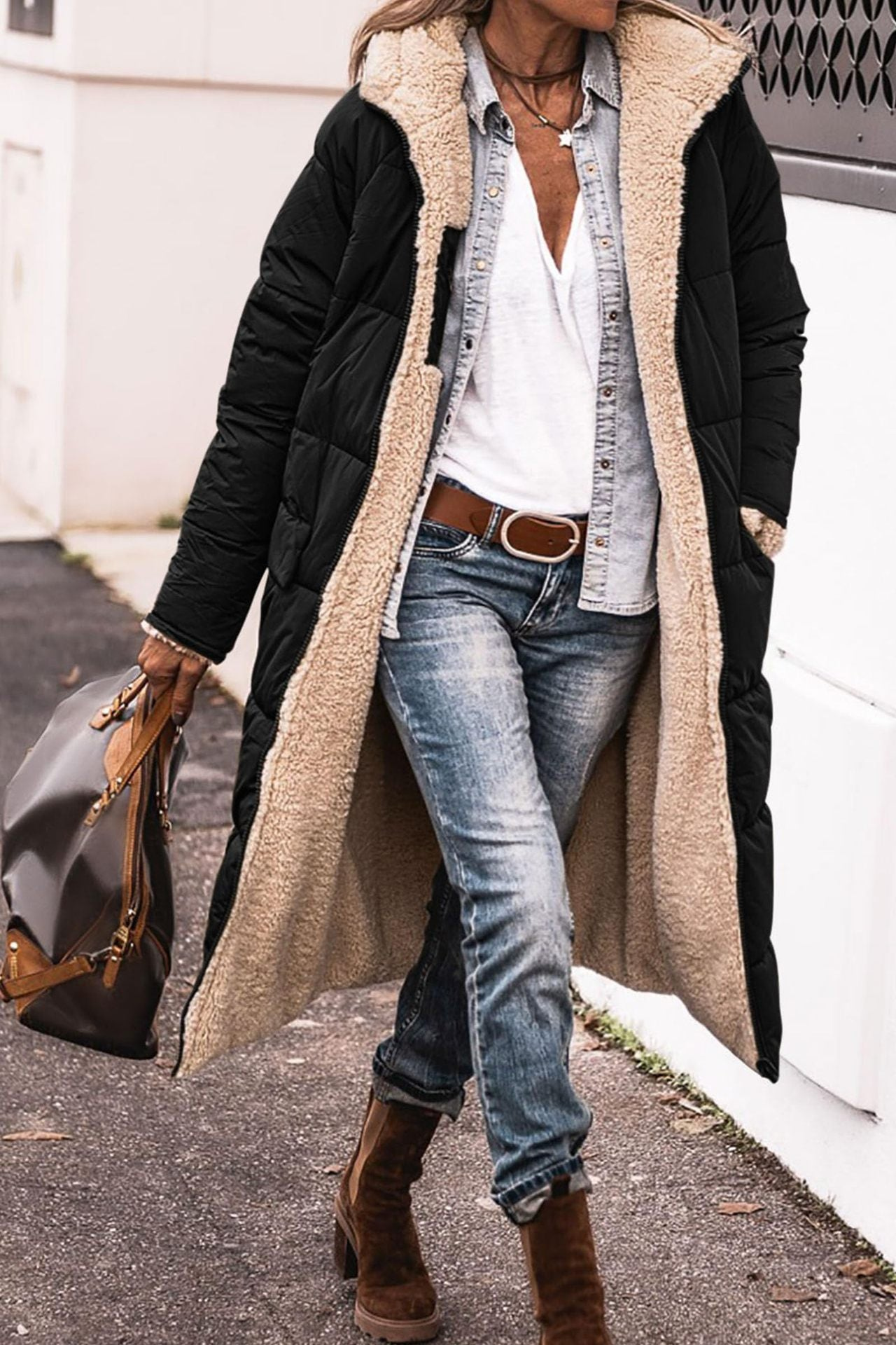 LM | warm padded jacket with hood