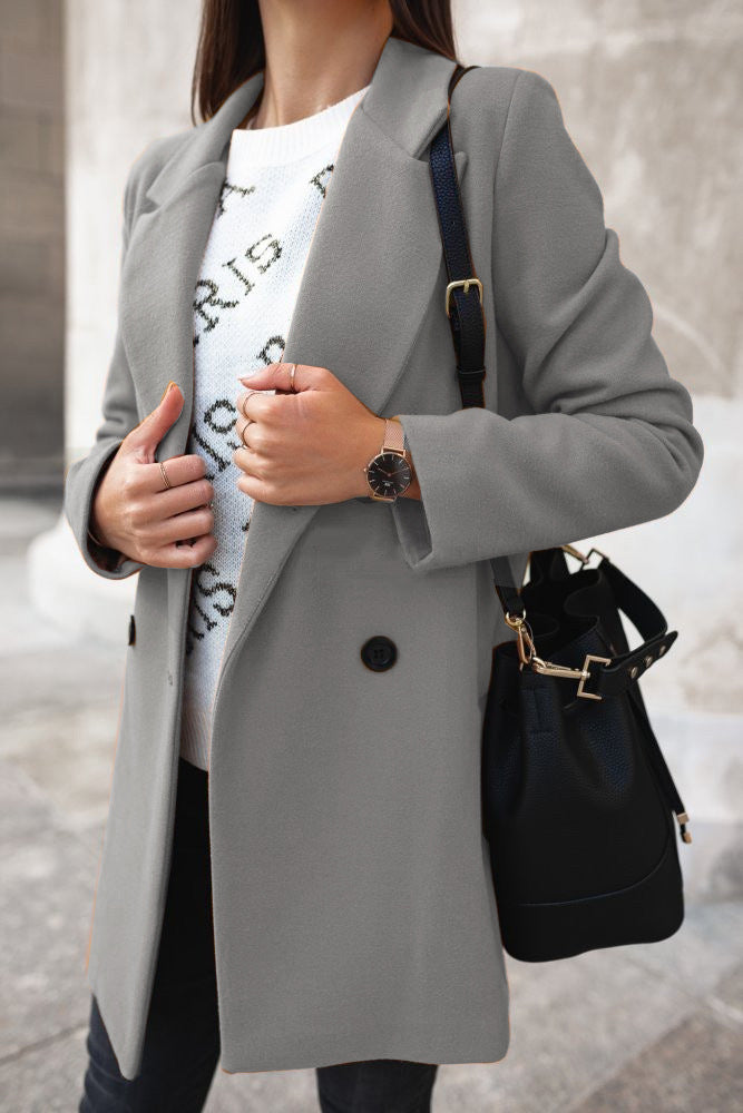 LM | Stylish jacket with buttons for women