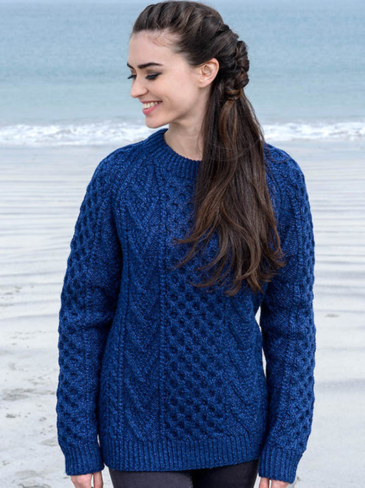 Women's Vintage Traditional Aran Sweater artswardrobe