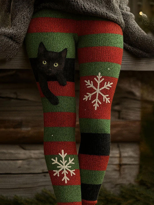 Women's Christmas Print Casual Leggings artswardrobe