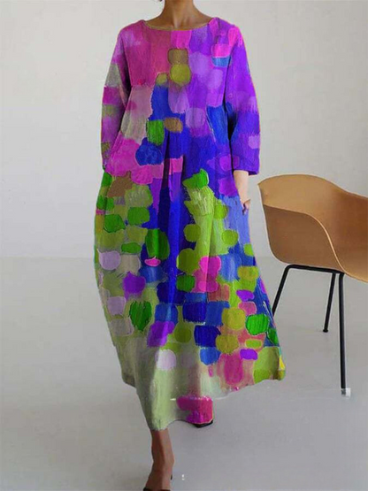 LM | Elegant colorful summer maxi dress