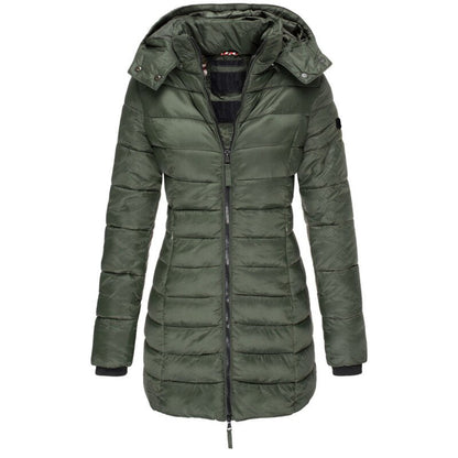 LM | Stylish down jacket with hood and zipper: Your choice for the winter
