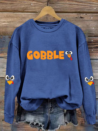 Comstylish Women's Thanksgiving Day Cute Turkey Fall Thanksgiving Causal Sweatshirt