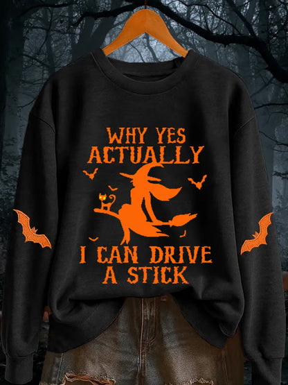 Women's Why Yes Actually I Can Drive A Stick Sweatshirt artswardrobe