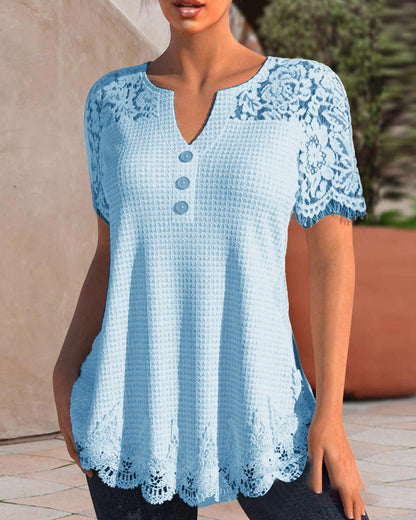 LM | Structured lace blouse