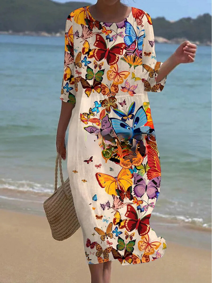 LM | Maxi dress with floral pattern