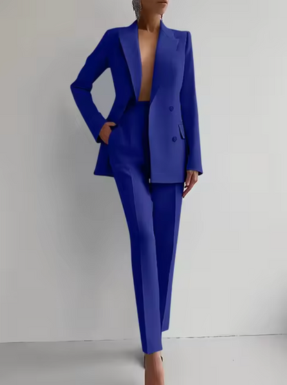 LM | Blazer and pleated trousers as a set