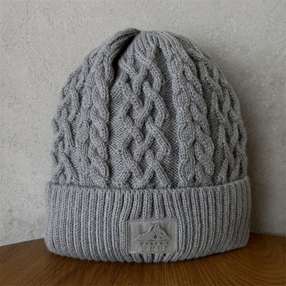Unisex Thick Needle Wool Mountain Embroidery Knitted Hat artswardrobe