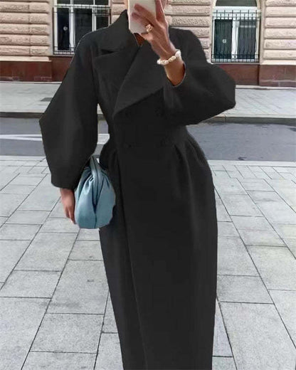LM | Vintage wool coat with lantern sleeves and turn-ups