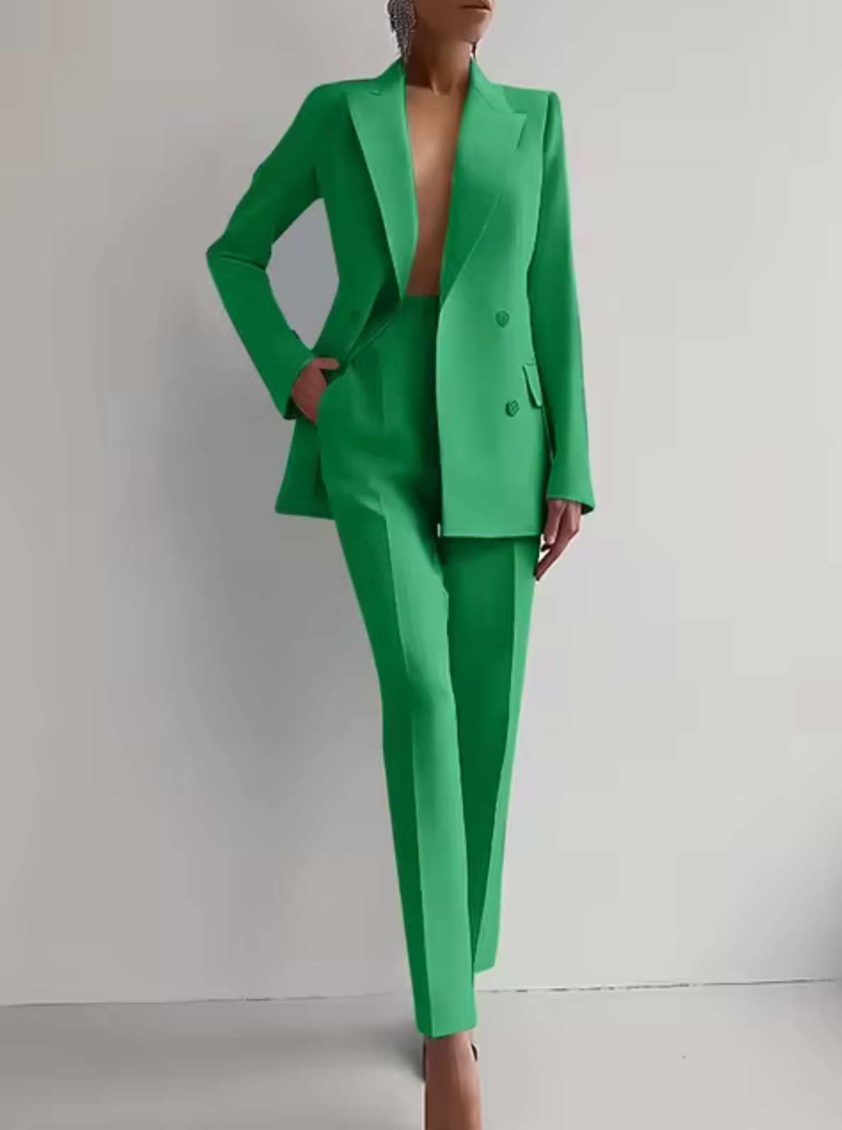 LM | Set of blazer and pleated trousers