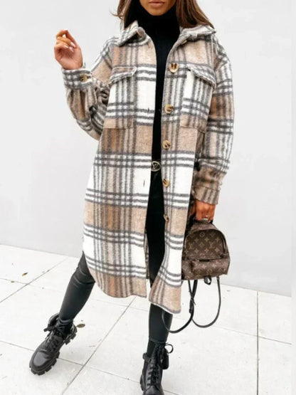 LM | long plaid jacket