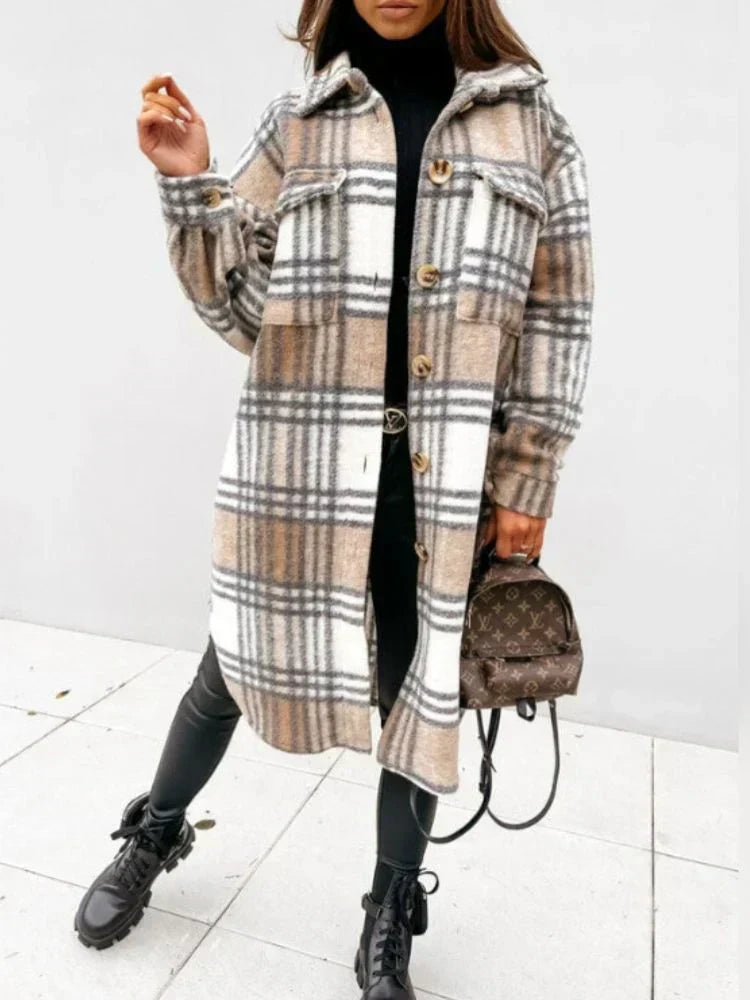 LM | long plaid jacket
