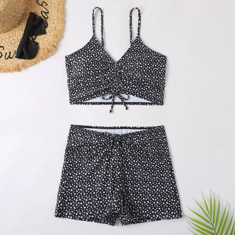 Beileag® | 3-piece Ombre Lace Bikini Swimsuit With Beach Skirt