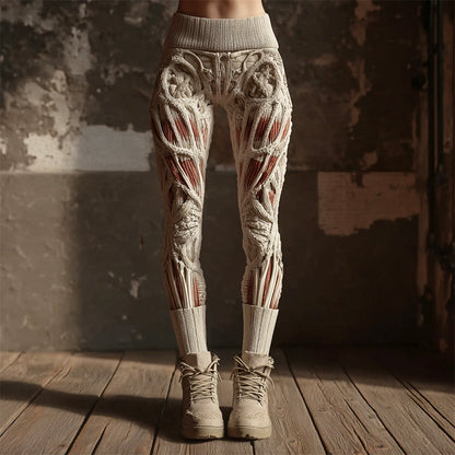 Halloween Muscle Anatomy Art Women's Knit Leggings artswardrobe