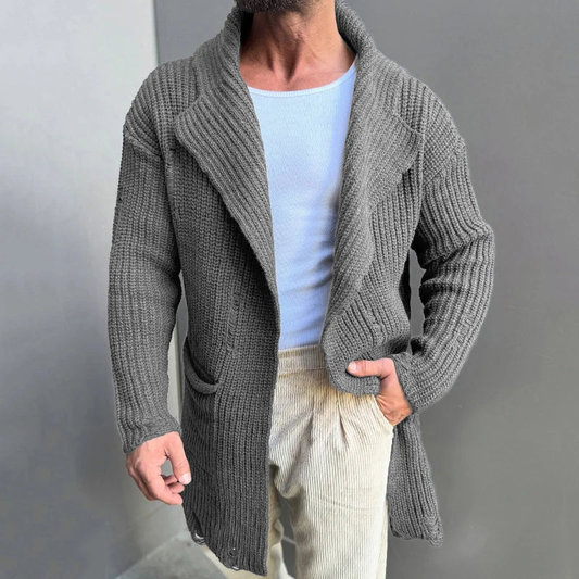 Retro Island Jacquard Pattern Cardigan Sweater artswardrobe