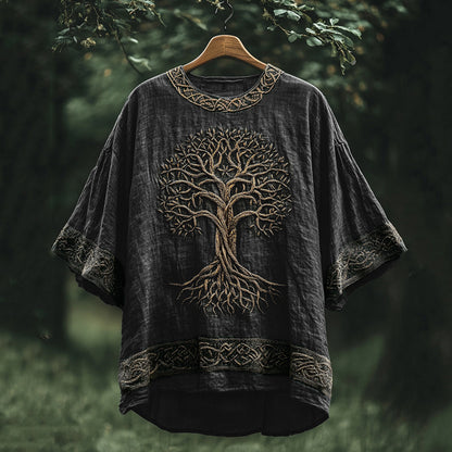 Men's Viking Celtic Mythical Life Stand-up Collar T-shirt artswardrobe